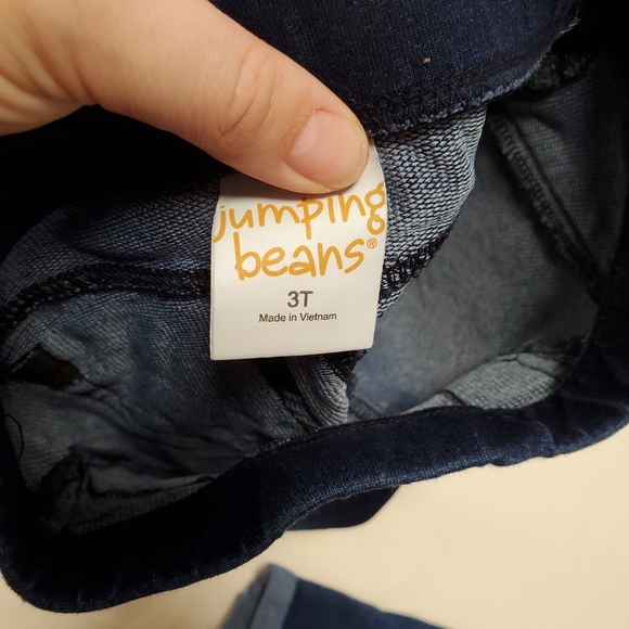 Jumping Beans Girls Blue Denim Shorts 3T, 2 Pair Dark and Medium Wash pull-on - Picture 8 of 9